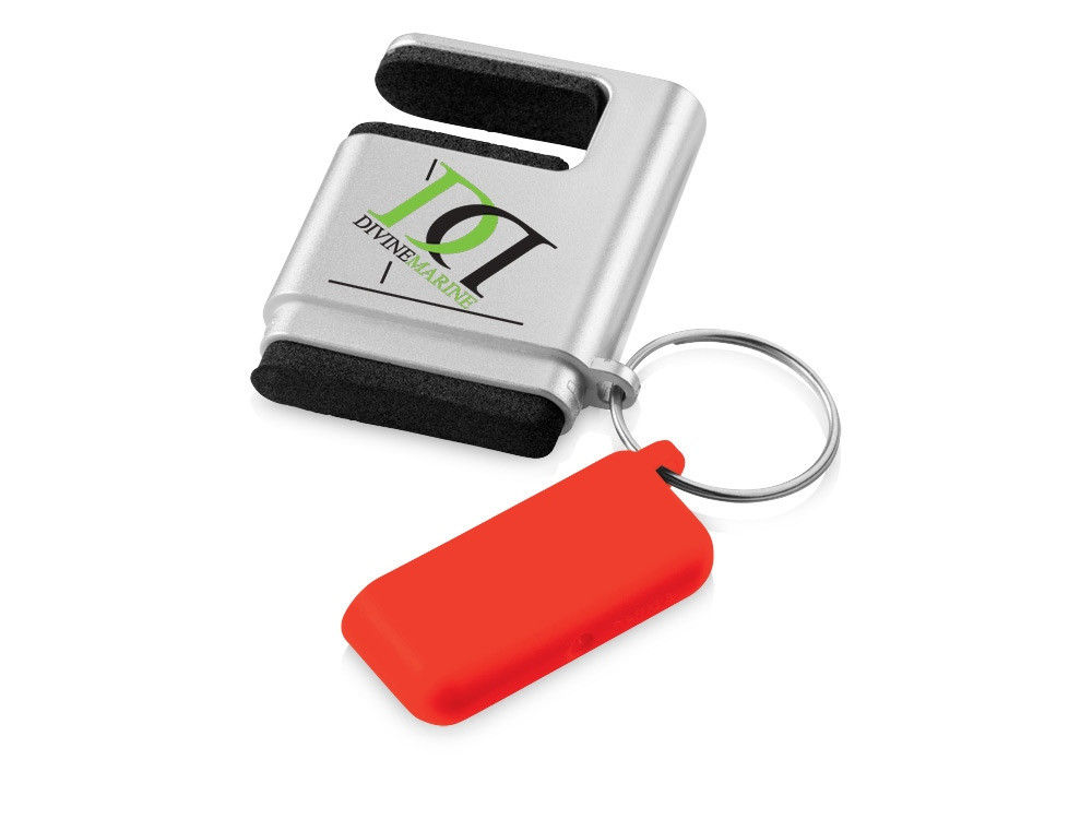 Подставка-брелок для мобильного телефона GoGo, серебристый/красный - фото 5 - id-p111833488