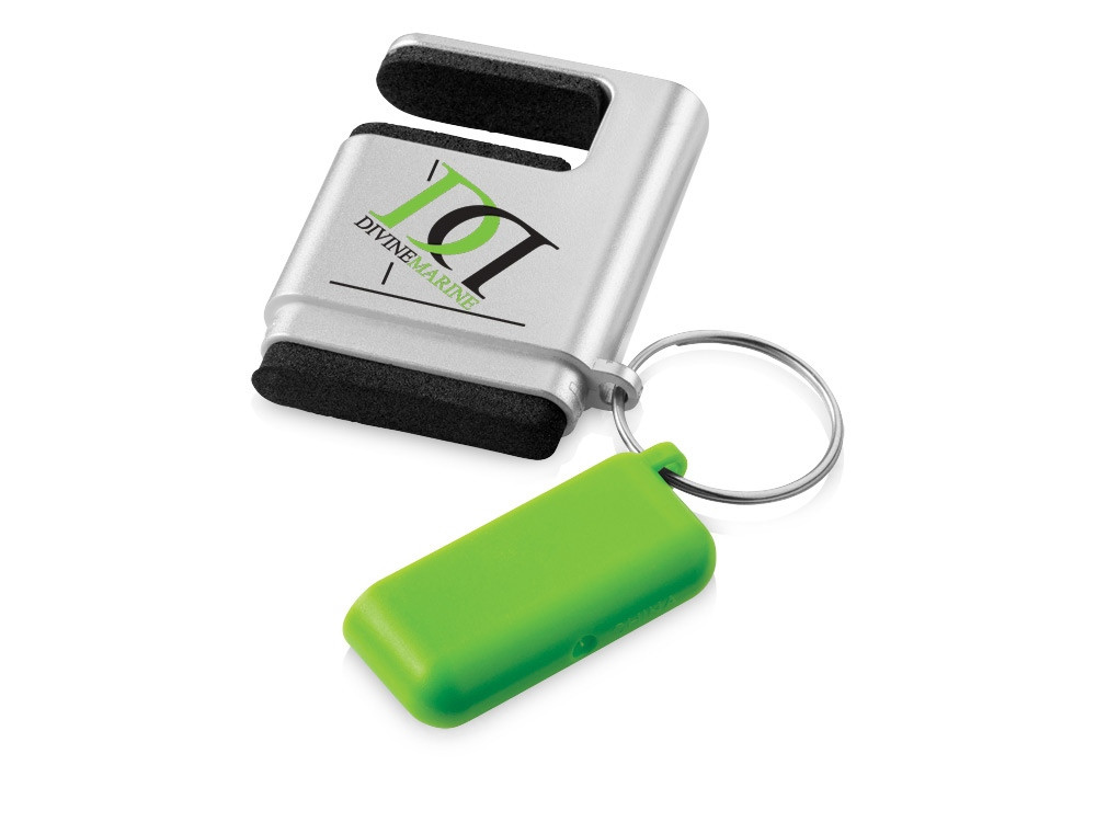 Подставка-брелок для мобильного телефона GoGo, серебристый/зеленый - фото 5 - id-p111833497