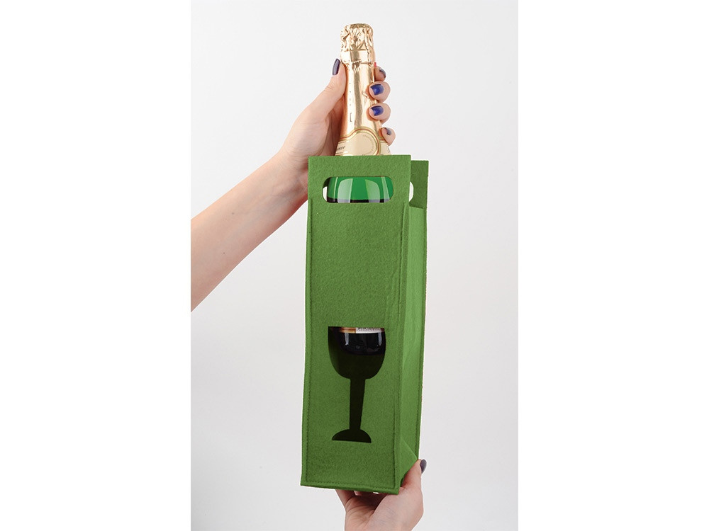 Декоративный чехол для бутылки, зеленый - фото 2 - id-p111833595