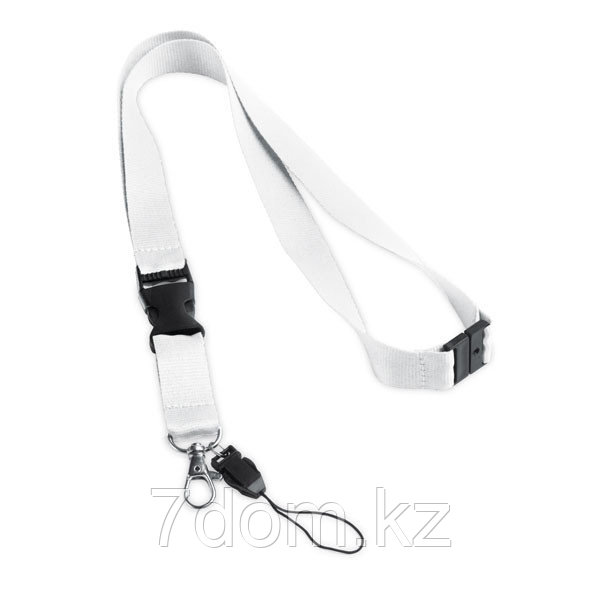 Ланьярд Tigris с карабином MURRAY, 2см ,Белый, фото 1