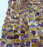 Цитрин и аметист, фриформ, 20×10×7мм, фото 2