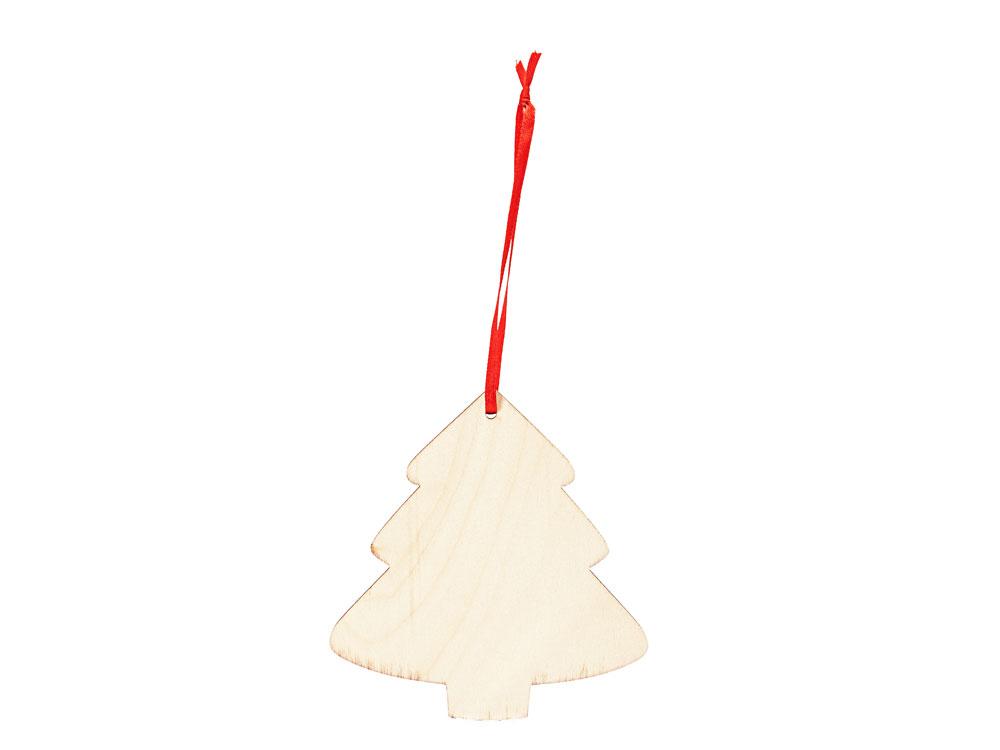 Деревянное новогоднее украшение JINGLE, елка, натуральный - фото 1 - id-p111843434