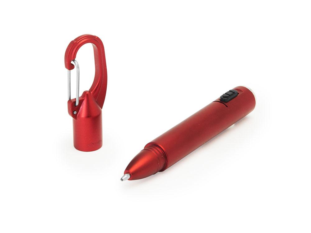 Ручка ARAYA со светодиодным фонариком, красный - фото 3 - id-p111843493