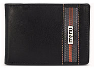 Бумажник Mano Don Leonardo, с RFID защитой, натуральная кожа в черном цвете, 12,5 х 2,5 х 9 см