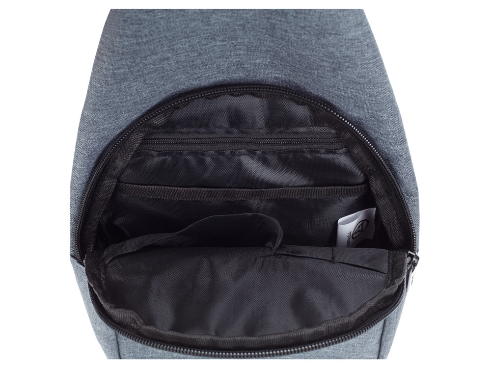 Рюкзак TORBER с одним плечевым ремнем, серый, полиэстер 300D, 33 х 17 х 6 см - фото 3 - id-p111843912
