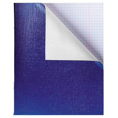 Тетрадь "Hatber", 48л, А5, клетка, обложка бумвинил, на скобе, серия "Metallic - Синяя" - фото 1 - id-p111844025