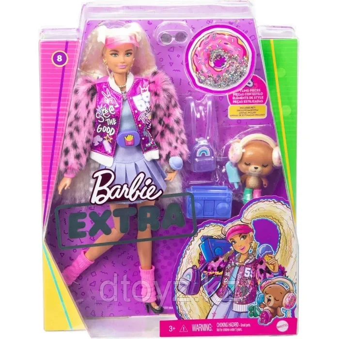 Кукла Barbie Экстра Блондинка с хвостиками GYJ77