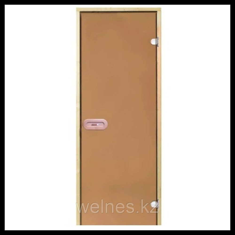 Дверь для русской бани Harvia STG 8х21 (размер = 80х210 см, короб - сосна, стекло - бронза, ручка - защелка)