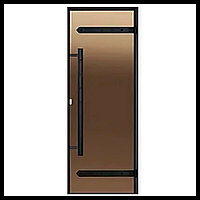 Дверь для русской бани Harvia STG LEGEND 7х19 (размер = 70х190 см, короб-сосна, стекло-бронза, ручка-магнит)