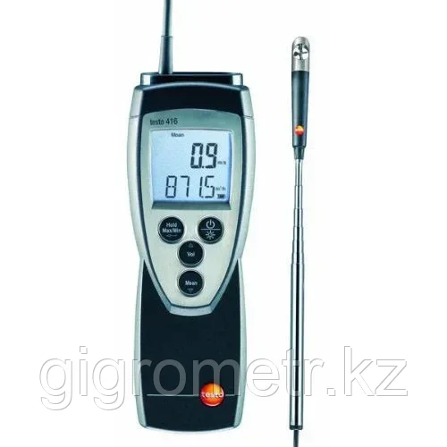 Testo 416 — Профессиональный анемометр с телескопическим зондом. В реестре СИ РК.