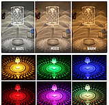 Светильник-ночник Кристалл,  блютуз+ пульт+usb - разъем, фото 6
