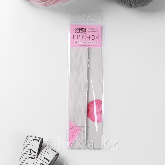 Крючок для вязания, с тефлоновым покрытием, d = 2,5 мм, 15 см - фото 3 - id-p110910596