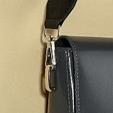 Ручка для сумки, стропа с кожаной вставкой, 139 ± 3 × 3,8 см, цвет синий/белый, фото 5