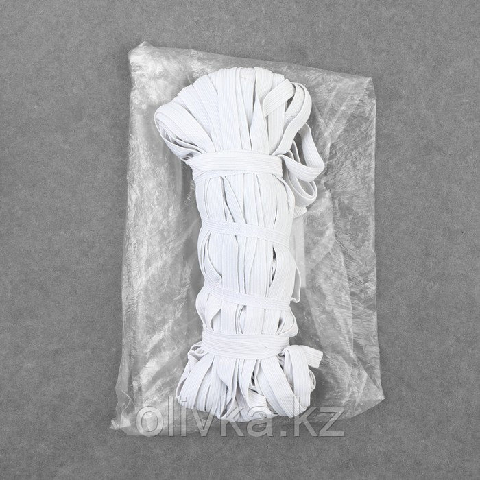 Резинка бельевая, 10 мм, 25 м, цвет белый - фото 3 - id-p110947289