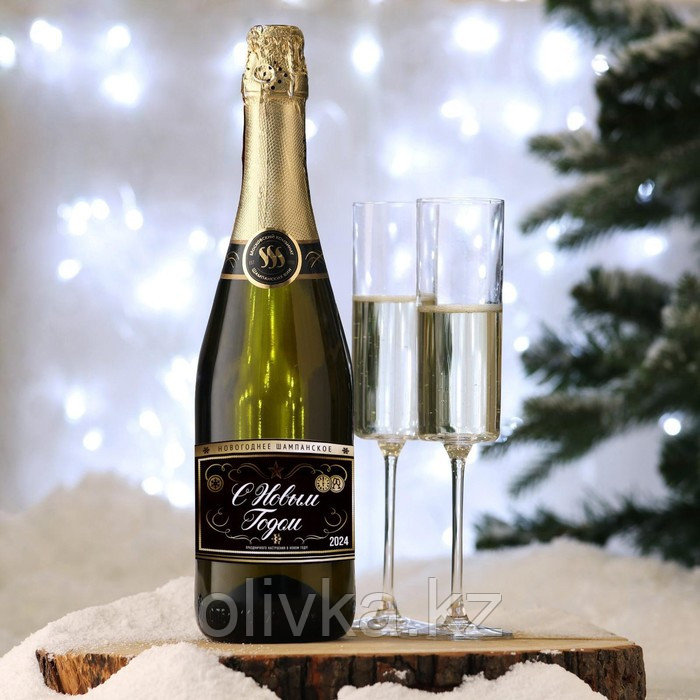 Наклейка на бутылку «Шампанское Новогоднее», размер 12 х 8 см. - фото 2 - id-p105452523