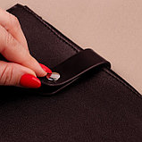 Застёжка пришивная для сумки, на кнопке, 15,5 × 2,5 см / 4,5 × 2,5 см, цвет коричневый/серебряный, фото 5