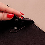 Застёжка пришивная для сумки, на кнопке, 15,5 × 2,5 см / 4,5 × 2,5 см, цвет коричневый/серебряный, фото 6