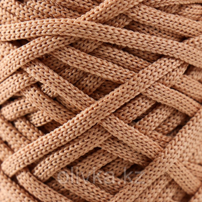 Шнур для вязания 100% полиэфир, ширина 3 мм 100м (карамель) - фото 3 - id-p110938057