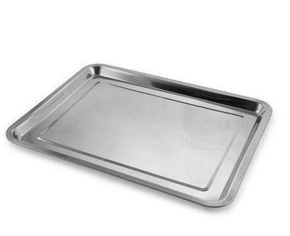 Поднос для посуды из нержавеющей стали Разнос кухонный (32 см х 22 см) - фото 1 - id-p73451593
