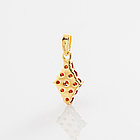 Кулон из позолоченного серебра с природным богемским гранатом, фото 3