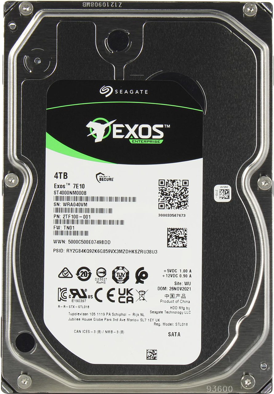 Корпоративный жесткий диск 4Tb Seagate Enterprise EXOS 7E10 ST4000NM000B