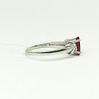 Кольцо из серебра с натуральным рубином и фианитами - размер 18,5, фото 4