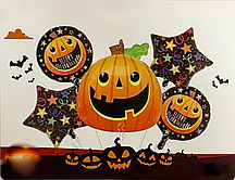 Воздушные шары на Хэллоуин в количестве 5 штук