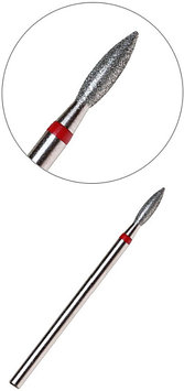 Boya фреза пламя насечка красная 1 шт BY-DH49