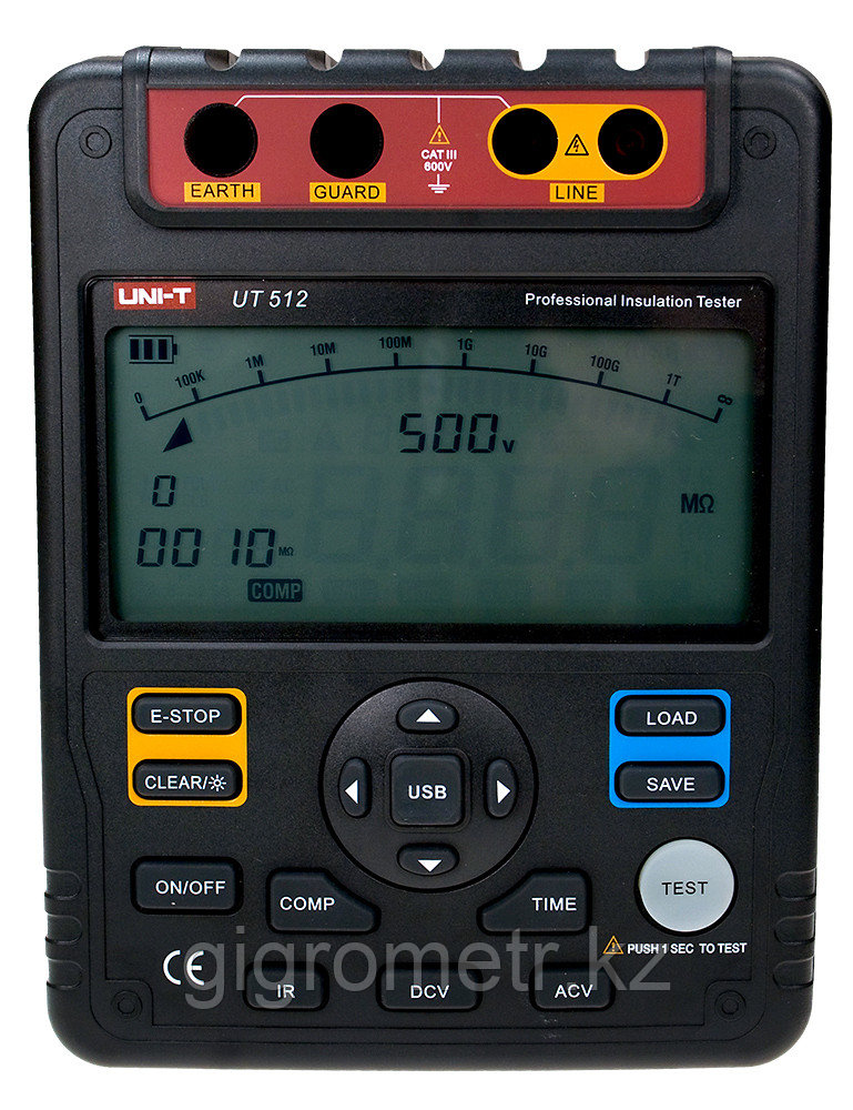 UT512 Мегаомметр UNI-T (2500V). Внесен в реестр СИ РК