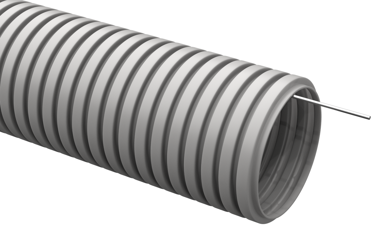 Труба гофрированная ПВХнг d=16мм с зондом (10м) ELASTA IEK - фото 2 - id-p111862041