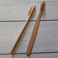 Бамбуковая зубная щетка бежевый