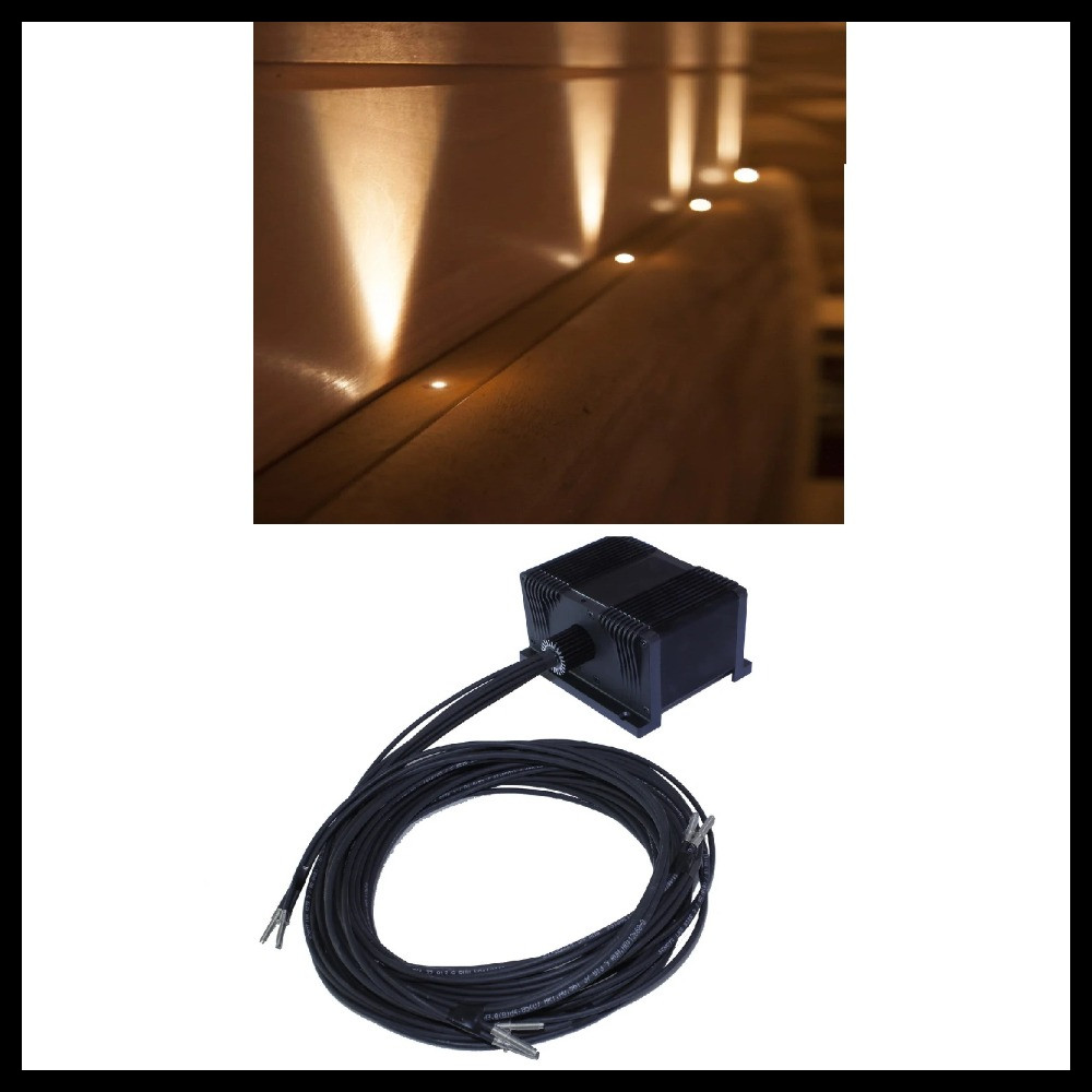 Комплект освещения для полков и спинок в русской бане VPAC-1527-G229 (cтекловолокно, 28+1 точка, 16 Вт), фото 1