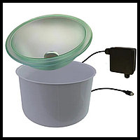 Светодиодная (с LED подсветкой) встраиваемая в полок шайка Cariitti с клапаном для слива воды для русской бани