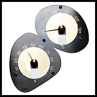 Термометр-гигрометр Cariitti настенный для русской бани (нержавеющая сталь, требуется 2 оптоволокна D=2-4 мм)