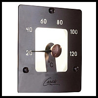 Термометр квадратный Cariitti SQ настенный для русской бани  (нерж. сталь, требуется 1 оптоволокна D=2-4 мм)