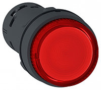 Моноблочная кнопка с подсветкой, красный, Ø22, пружинный возврат, 24 V AC/DC, 1 НО XB7NW34B1