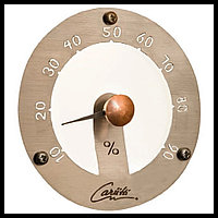 Гигрометр круглый Cariitti настенный для русской бани  (нержавеющая сталь, требуется 1 оптоволокно D=2-6 мм)