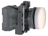Сигнальная лампа, пластик, белый, Ø22, гладкая линза со встроенным светодиодом, 24 V AC/DC XB5AVB1