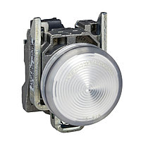 Сигнальная лампа, металл, белый, Ø22, гладкая линза, встроенный светодиод, 230...240 VAC XB4BVM1