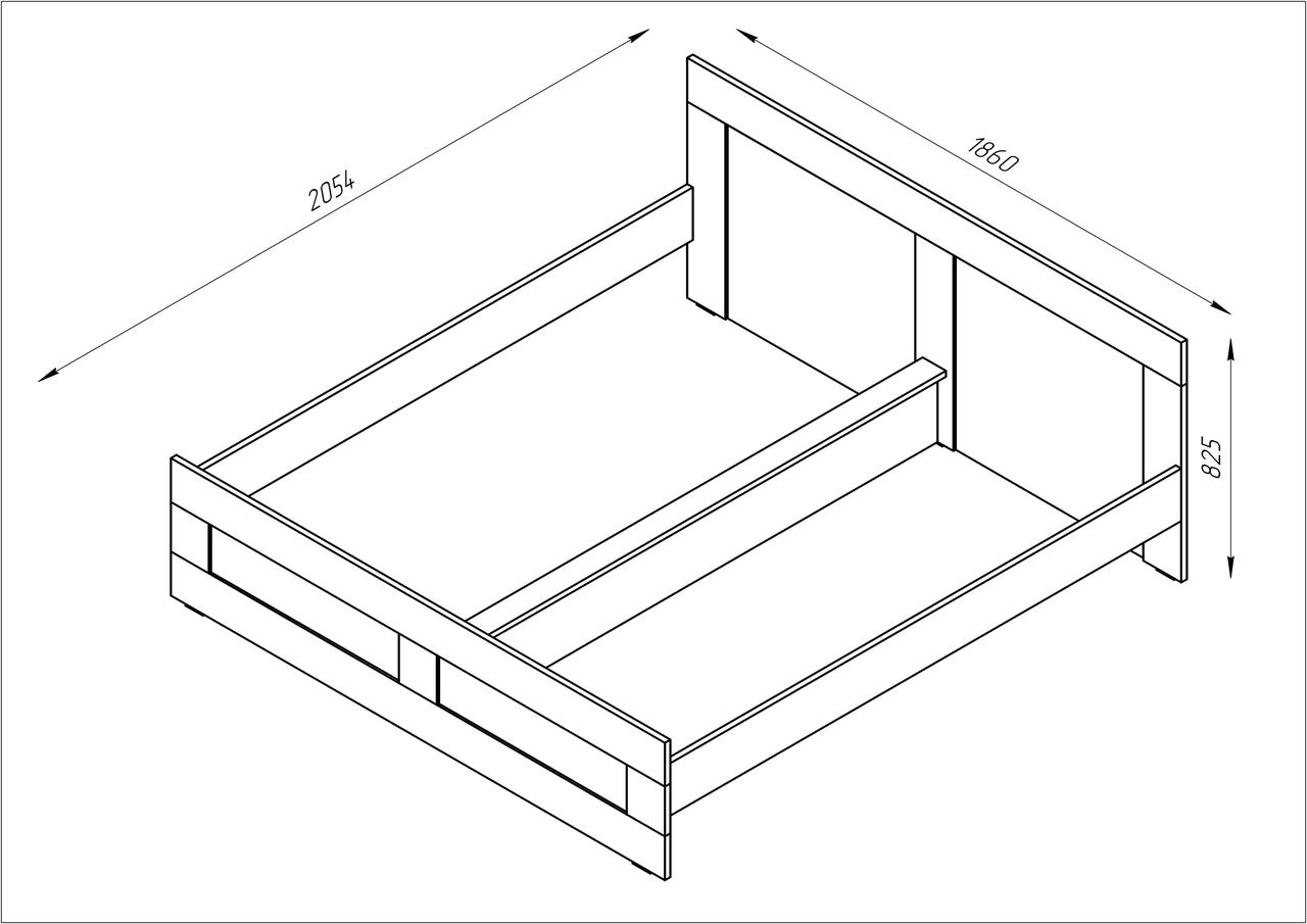 СИРИУС кровать двойная 180х200 белая RU - фото 4 - id-p111873624