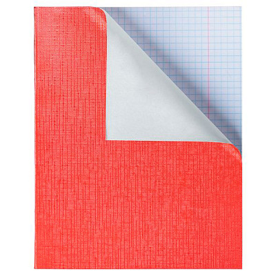 Тетрадь "Hatber", 96л, А5, клетка, обложка бумвинил, на скобе, серия "Metallic - Красная", фото 1