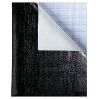 Тетрадь "Hatber", 96л, А5, клетка, обложка бумвинил, на скобе, серия "Metallic - Чёрная"