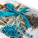 Набор для творчества ВОЛШЕБНАЯ МАСТЕРСКАЯ  Ёлка из пайеток,голубая, фото 6