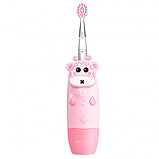 Детская электрическая звуковая зубная щетка RL025, цвет розовый, фото 4