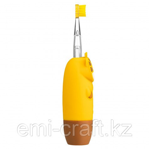 Детская электрическая звуковая зубная щетка RL025, цвет желтый - фото 3 - id-p110883828