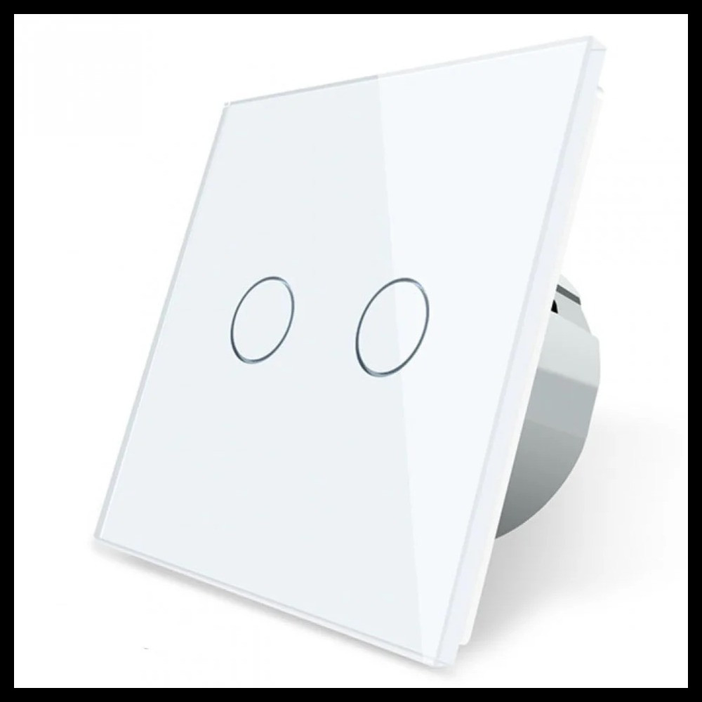Сенсорный выключатель Touch Me White (двухлинейный, белый) для финской сауны - фото 1 - id-p106970619