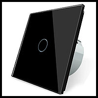 Сенсорный выключатель Touch Me Black (однолинейный, черный) для финской сауны