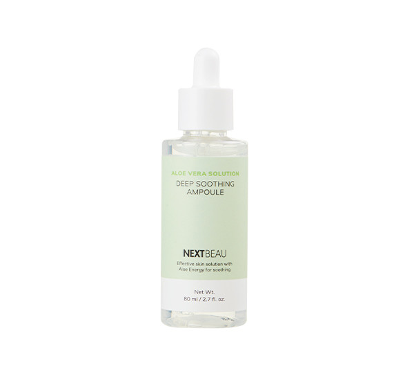 NEXTBEAU Сыворотка для лица разглаживающая Aloe Vera Solution Soothing Deep Soothing Ampoule / 80 мл.