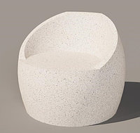 Модульный стул Bestas S4 из композитного мраморного камня, белый