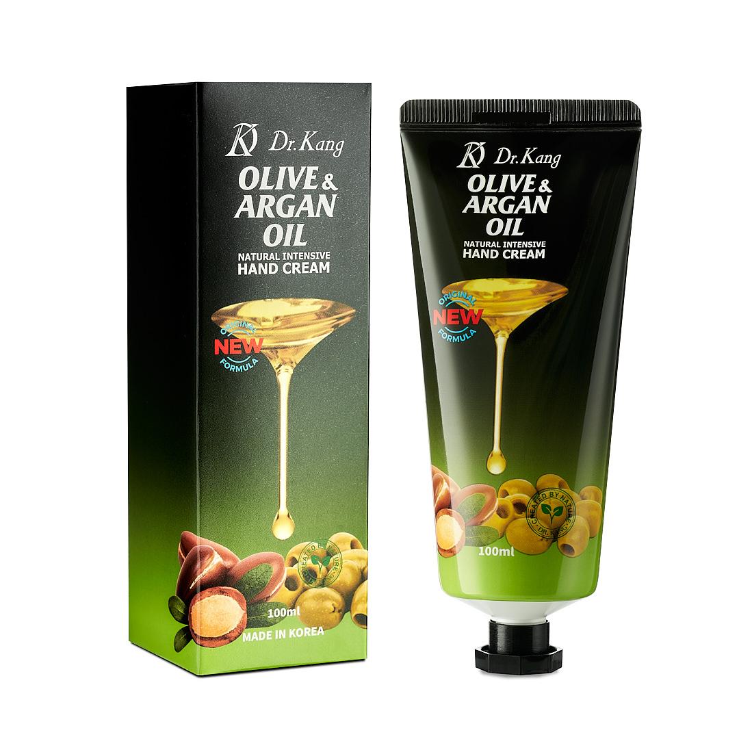 Крем для рук с Оливковым и Аргановым маслами Dr.Kang Olive&Argan Oil Natural Intensive Hand Cream 100 мл., фото 1